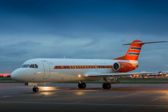The Fokker 70 photographed in the Netherlands.