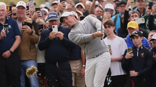 Rory McIlroy in front of his adoring fans.