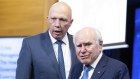 Opposition Leader Peter Dutton and former Prime Minister John Howard.