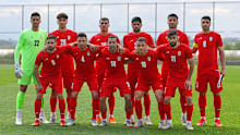FILE - Iran players pose for a team photo prior a friendly soccer match between Iran and Costa Rica, in Antalya, southern Turkey, Tuesday, March 31, 2026. (AP Photo/Riza Ozel, File)