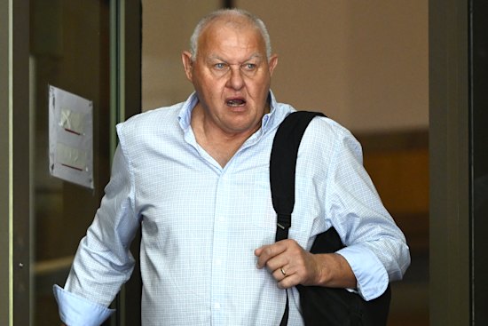 Ron Iddles leaves Melbourne Magistrates’ Court on Tuesday.
