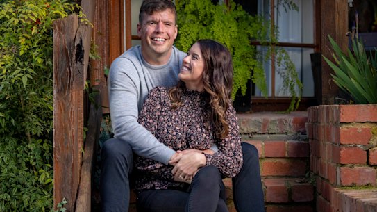 Brie and Luke O’Loughlin are now happily married after meeting online in June last year.