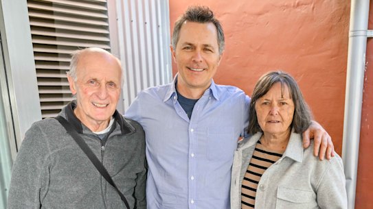Education Minister Jason Clare with his parents.