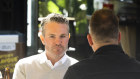 PAC Capital CEO Clayton Larcombe at the Piccolo Me Cafe on  Macquarie street, Sydney, last Wednesday. 