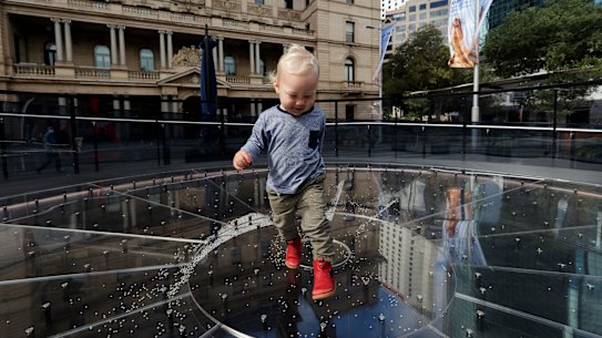 Ignatius Yap was one of the first to experience Matthias Schack-Arnott's installation in the Customs House forecourt.