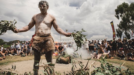 An Australia Day protest in Canberra this year.