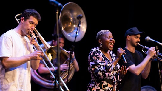 Horns of Leroy Project at Wangaratta Jazz and Blues Festival.