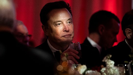 Elon Musk at a gala at Mar-a-Lago in November after the election.