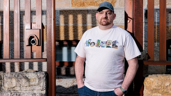 Basil Newnham is among residents on Bray Street who have complained about disruption from work on the Warringah Freeway upgrade.