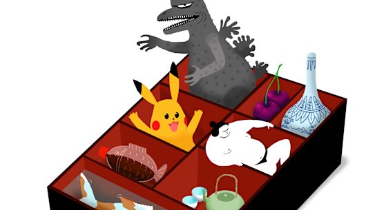 Illustration by Simon Letch: 'The bento is like Japan itself, a landscape of extraordinary beauty born out of limited natural and spatial resources. The only imperative is to appreciate it.'