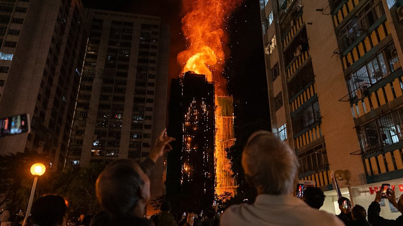 Three men arrested, dozens missing after massive Hong Kong apartment fire kills at least 44