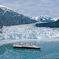 A Holland America ship in Glacier Bay, Alaska.