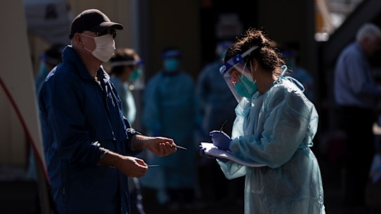 A pop-up COVID-19 clinic in Rushcutters Bay.