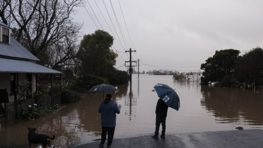 Water levels are rising at Windsor after days of heavy rain in Sydney’s west.