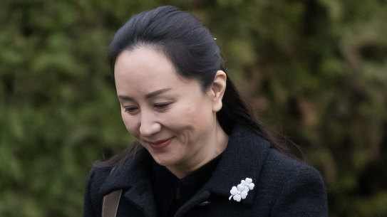 Meng Wanzhou, chief financial officer of Huawei Technologies Co., leaves her home to attend Supreme Court for an extradition hearing in Vancouver, British Columbia, Canada.