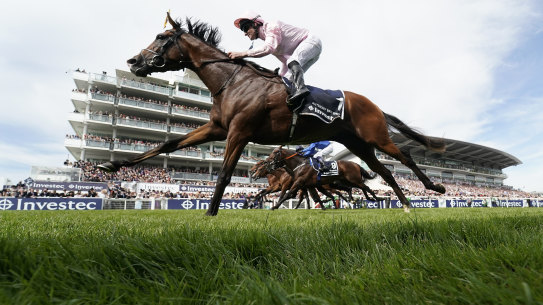 Anthony Van Dyck winning the Epsom Derby.