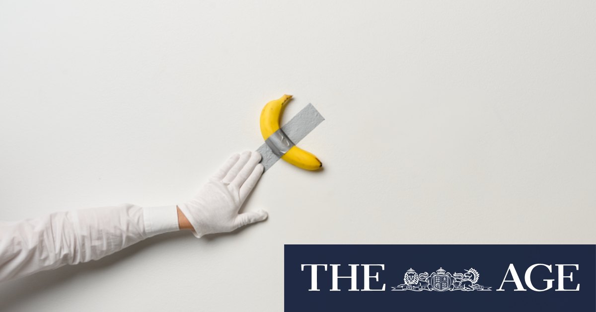 Someone just paid m to stick a banana to a wall