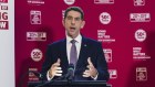 Queensland Treasurer Cameron Dick announces the budget.