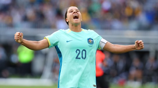 Sam Kerr is hoping to return for the Matildas soon.