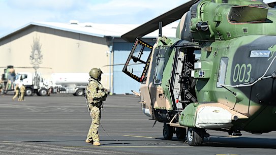 MRH 90 Talisman Sabre exercises were conducted week from the Townsville airport