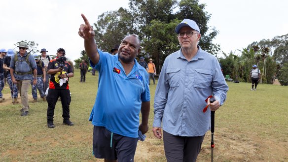 Prime Minister of Papua New Guinea James Marape and Prime Minister of Australia Anthony Albanese.
