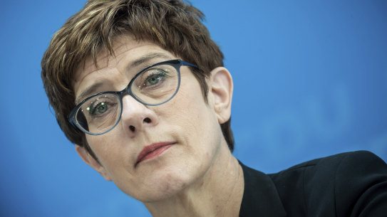 Annegret Kramp-Karrenbauer, federal chairman of the governing Christian Democrat Union, has the blessing of Chancellor Angela Merkel as her possible successor. 