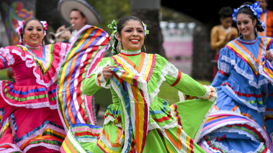 A colourful scene from Moomba in 2020.