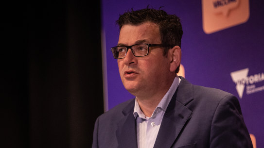 Victorian Premier Daniel Andrews updates the media on Thursday.