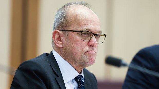 Adrian Collette endured another bruising encounter with Sarah Henderson in Senate estimates.