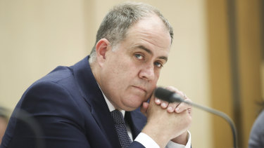 ABC Managing Director David Anderson during a Senate estimates hearing at Parliament House in Canberra on Wednesday.