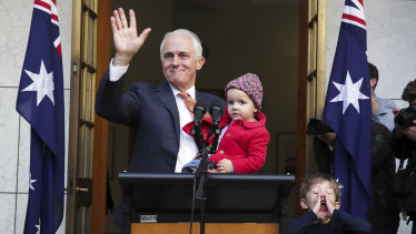 Malcolm Turnbull bids farewell after losing the leadership spill in August.