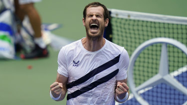 A jubilant Andy Murray at this year's US Open.