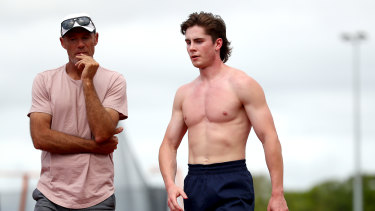 Rohan Browning at the Athletics Australia training camp in Cairns this week.