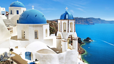 Santorini is whitewashed to help reflect the sunlight and cool down indoor temperatures.
