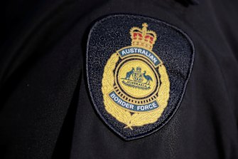 Australian Border Force found the man with two suitcases.
