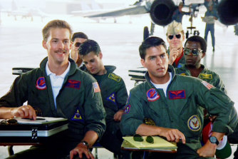 While female friendships are often conducted face-to-face, male bonds tend to evolve shoulder-to-shoulder, as displayed in Top Gun – a favourite movie of the author and her best friend’s teen years.
