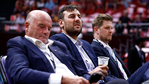 Andrew Bogut looks on during the Kings’ match against the NZ Breakers last week.