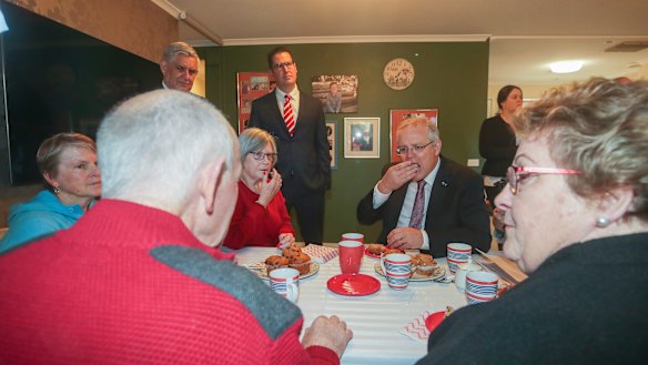 Prime Minister Scott Morrison holds a roundtable with senior Australians on Tuesday.