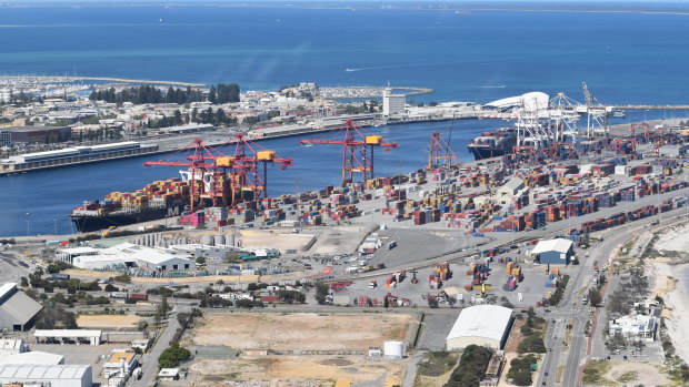 Fremantle Port is WA's only container terminal.