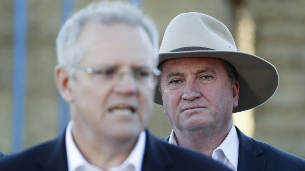Barnaby Joyce with Prime Minister Scott Morrison.