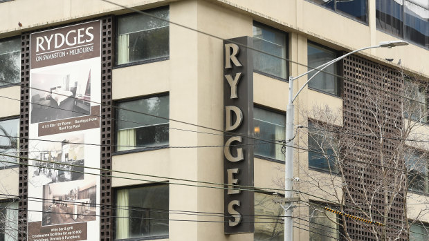 The Rydges on Swanston, the Melbourne hotel that was the source of 90 per cent of Victoria's second wave of infections.