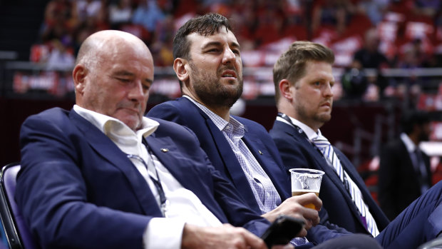 Andrew Bogut looks on during the Kings’ match against the NZ Breakers last week.