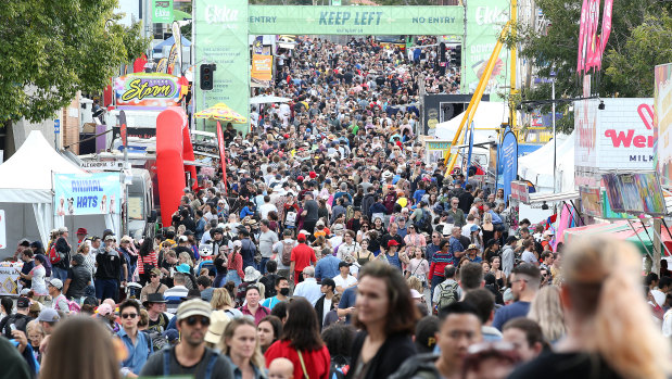 Sideshow alley at the Ekka.