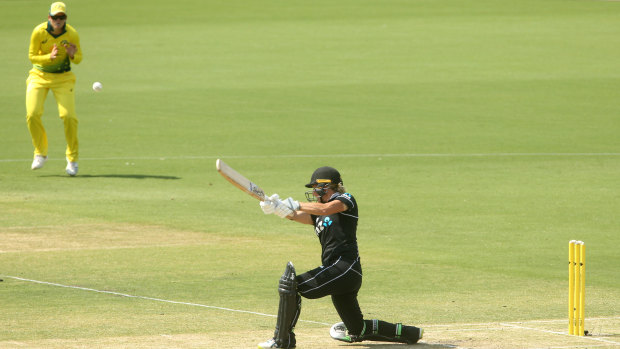 Card topper: Sophie Devine scored New Zealand's highest total with 58 runs from 90 balls.