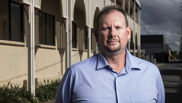 Labor candidate Russell Robertson, a third generation coal miner, went to Clermont to join pro-mining protests.