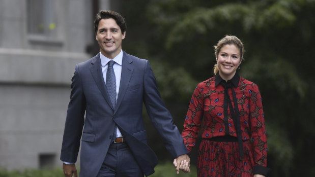 Canadian PM Justin Trudeau and his wife Sophie.