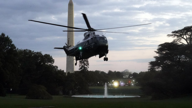 US President Donald Trump returns to the White House on Monday.