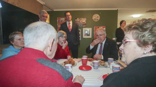 Prime Minister Scott Morrison holds a roundtable with senior Australians on Tuesday.