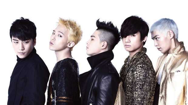 K-pop band Big Bang, from left: Seungri, G-Dragon, Taeyang, Daesung, T.O.P.
