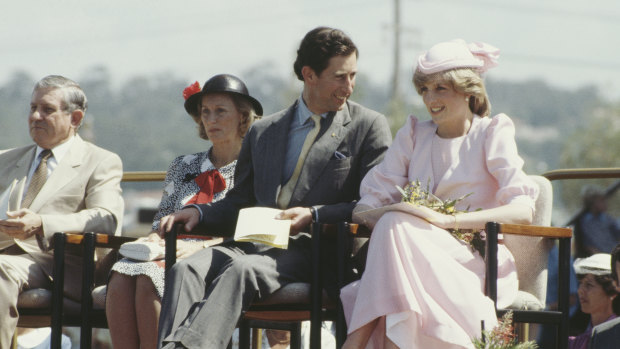 Prince Charles and Diana, Princess of Wales, visit Newcastle, NSW, in 1983.